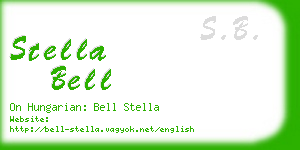 stella bell business card